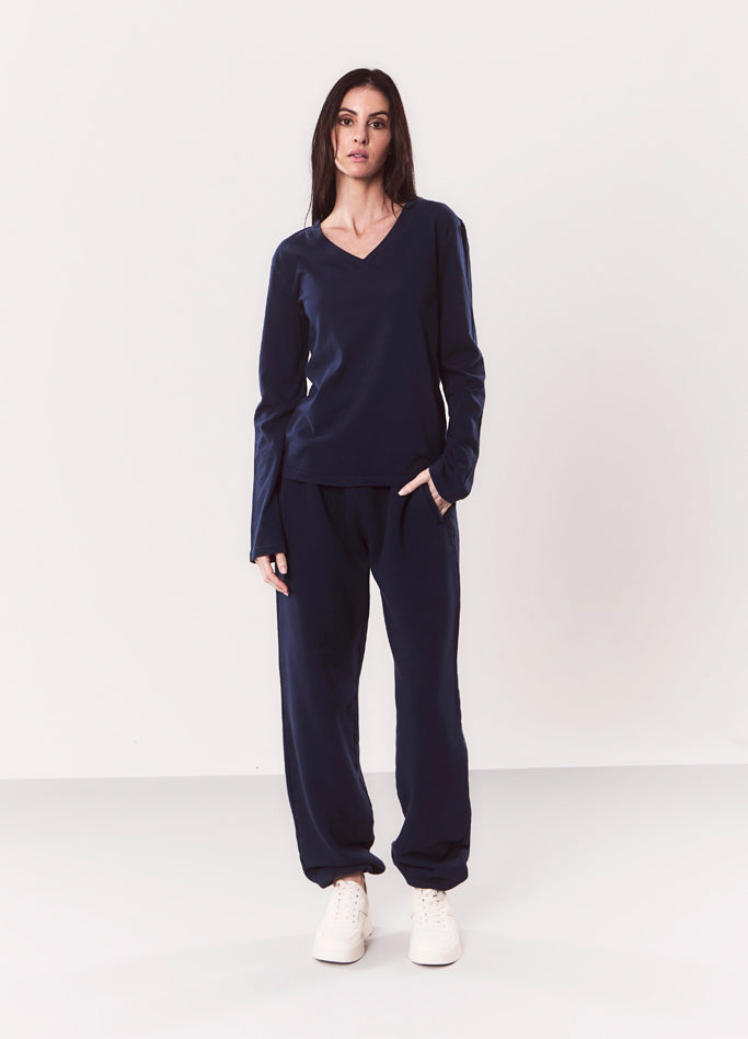 Tsi <br> Long Sleeve V Neck Tee