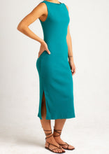 Load image into Gallery viewer, WILLIE &lt;br&gt; Baby Rib Boatneck Midi Dress
