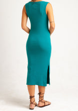 Load image into Gallery viewer, WILLIE &lt;br&gt; Baby Rib Boatneck Midi Dress

